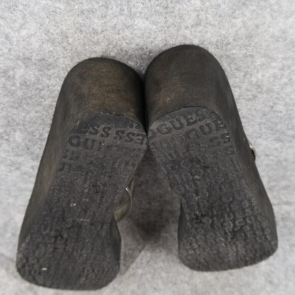 Guess Shoes Womens 7 Platform Sandals Flip Flop Wedge Casual Slip On Metallic - Picture 10 of 10